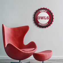 Load image into Gallery viewer, Temple Owls: Bottle Cap Wall Sign - The Fan-Brand