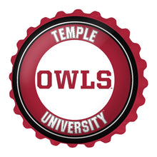 Load image into Gallery viewer, Temple Owls: Bottle Cap Wall Sign - The Fan-Brand