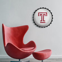 Load image into Gallery viewer, Temple Owls: Bottle Cap Wall Sign - The Fan-Brand