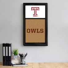 Load image into Gallery viewer, Temple Owls: Dual Logo - Cork Note Board - The Fan-Brand