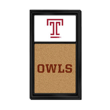 Load image into Gallery viewer, Temple Owls: Dual Logo - Cork Note Board - The Fan-Brand