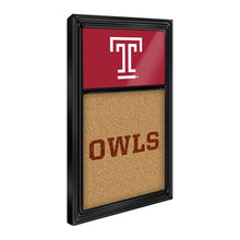 Load image into Gallery viewer, Temple Owls: Dual Logo - Cork Note Board - The Fan-Brand