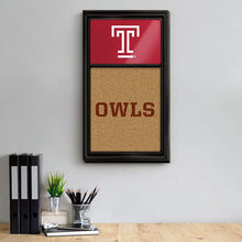 Load image into Gallery viewer, Temple Owls: Dual Logo - Cork Note Board - The Fan-Brand