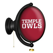 Load image into Gallery viewer, Temple Owls: Original Oval Rotating Lighted Wall Sign - The Fan-Brand