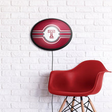 Load image into Gallery viewer, Temple Owls: Oval Slimline Lighted Wall Sign - The Fan-Brand