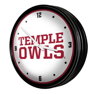 Temple Owls: Retro Lighted Wall Clock - The Fan-Brand