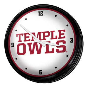 Temple Owls: Retro Lighted Wall Clock - The Fan-Brand