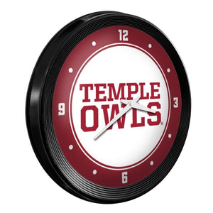 Temple Owls: Ribbed Frame Wall Clock - The Fan-Brand