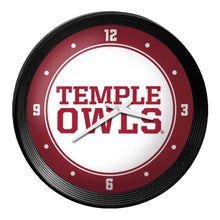 Load image into Gallery viewer, Temple Owls: Ribbed Frame Wall Clock - The Fan-Brand