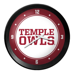 Temple Owls: Ribbed Frame Wall Clock - The Fan-Brand