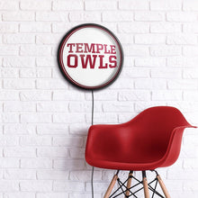 Load image into Gallery viewer, Temple Owls: Round Slimline Lighted Wall Sign - The Fan-Brand