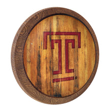 Load image into Gallery viewer, Temple Owls: Weathered &quot;Faux&quot; Barrel Top Sign - The Fan-Brand