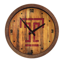 Load image into Gallery viewer, Temple Owls: Weathered &quot;Faux&quot; Barrel Top Wall Clock - The Fan-Brand