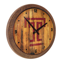 Load image into Gallery viewer, Temple Owls: Weathered &quot;Faux&quot; Barrel Top Wall Clock - The Fan-Brand