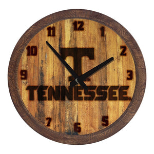 Tennessee Volunteers: Branded "Faux" Barrel Top Wall Clock - The Fan-Brand