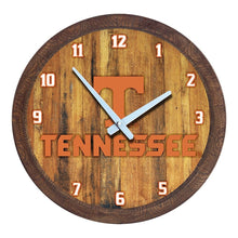 Load image into Gallery viewer, Tennessee Volunteers: &quot;Faux&quot; Barrel Top Wall Clock - The Fan-Brand