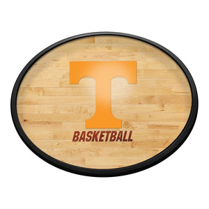 Tennessee Volunteers: Hardwood - Oval Slimline Lighted Wall Sign - The Fan-Brand