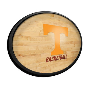 Tennessee Volunteers: Hardwood - Oval Slimline Lighted Wall Sign - The Fan-Brand