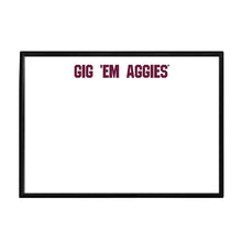 Load image into Gallery viewer, Texas A&amp;M Aggies: Gig Em&#39; Aggies - Framed Dry Erase Wall Sign - The Fan-Brand