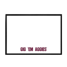 Load image into Gallery viewer, Texas A&amp;M Aggies: Gig Em&#39; Aggies - Framed Dry Erase Wall Sign - The Fan-Brand