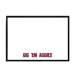 Texas A&M Aggies: Gig Em' Aggies - Framed Dry Erase Wall Sign - The Fan-Brand