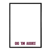 Load image into Gallery viewer, Texas A&amp;M Aggies: Gig Em&#39; Aggies - Framed Dry Erase Wall Sign - The Fan-Brand