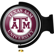 Load image into Gallery viewer, Texas A&amp;M Aggies: Original Round Rotating Lighted Wall Sign - The Fan-Brand