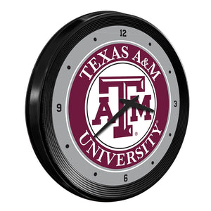 Texas A&M Aggies: Ribbed Frame Wall Clock - The Fan-Brand