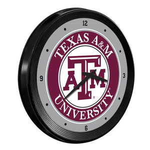 Texas A&M Aggies: Ribbed Frame Wall Clock - The Fan-Brand