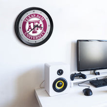 Load image into Gallery viewer, Texas A&amp;M Aggies: Ribbed Frame Wall Clock - The Fan-Brand