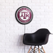 Load image into Gallery viewer, Texas A&amp;M Aggies: Round Slimline Lighted Wall Sign - The Fan-Brand