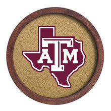 Load image into Gallery viewer, Texas A&amp;M Aggies: Texas - &quot;Faux&quot; Barrel Framed Cork Board - The Fan-Brand