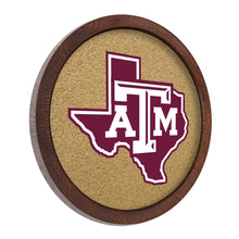 Load image into Gallery viewer, Texas A&amp;M Aggies: Texas - &quot;Faux&quot; Barrel Framed Cork Board - The Fan-Brand