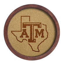 Load image into Gallery viewer, Texas A&amp;M Aggies: Texas - &quot;Faux&quot; Barrel Framed Cork Board - The Fan-Brand