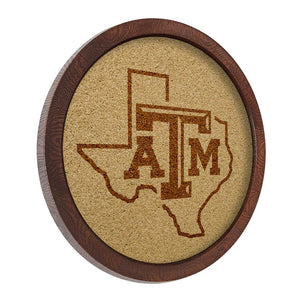 Texas A&M Aggies: Texas - "Faux" Barrel Framed Cork Board - The Fan-Brand