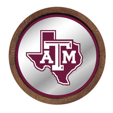 Load image into Gallery viewer, Texas A&amp;M Aggies: Texas - &quot;Faux&quot; Barrel Top Mirrored Wall Sign - The Fan-Brand