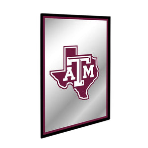 Texas A&M Aggies: Texas - Framed Mirrored Wall Sign - The Fan-Brand