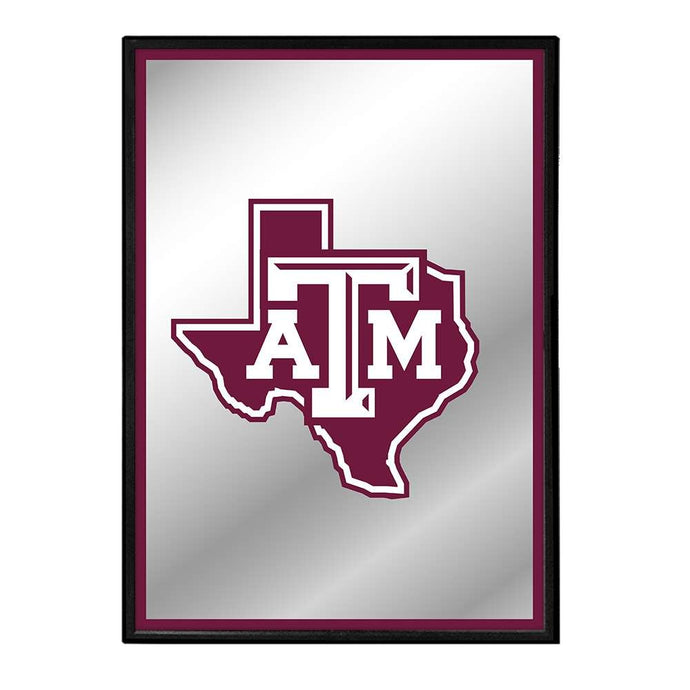 Texas A&M Aggies: Texas - Framed Mirrored Wall Sign - The Fan-Brand