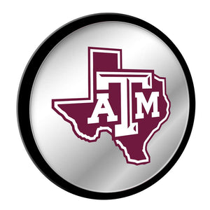 Texas A&M Aggies: Texas - Modern Disc Mirrored Wall Sign - The Fan-Brand