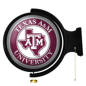 Texas A&M Aggies: Texas - Original Round Rotating Lighted Wall Sign - The Fan-Brand