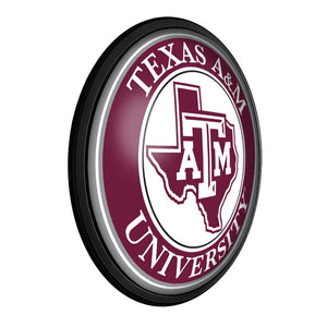 Texas A&M Aggies: Texas - Round Slimline Lighted Wall Sign - The Fan-Brand