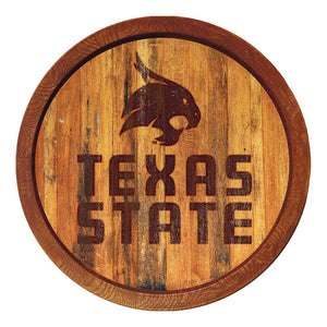 Texas State Bobcats: Branded "Faux" Barrel Top Sign - The Fan-Brand