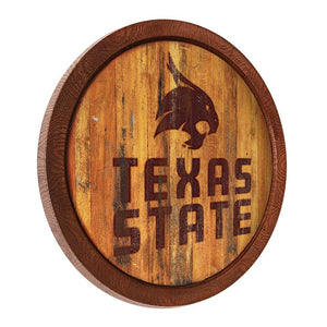 Texas State Bobcats: Branded "Faux" Barrel Top Sign - The Fan-Brand