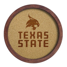 Load image into Gallery viewer, Texas State Bobcats: &quot;Faux&quot; Barrel Framed Cork Board - The Fan-Brand