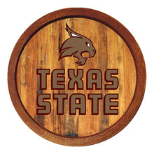 Load image into Gallery viewer, Texas State Bobcats: &quot;Faux&quot; Barrel Top Sign - The Fan-Brand