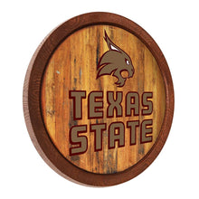 Load image into Gallery viewer, Texas State Bobcats: &quot;Faux&quot; Barrel Top Sign - The Fan-Brand