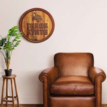 Load image into Gallery viewer, Texas State Bobcats: &quot;Faux&quot; Barrel Top Sign - The Fan-Brand