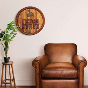 Texas State Bobcats: "Faux" Barrel Top Sign - The Fan-Brand