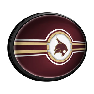 Texas State Bobcats: Oval Slimline Lighted Wall Sign - The Fan-Brand