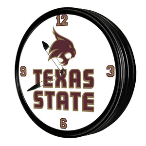 Texas State Bobcats: Retro Lighted Wall Clock - The Fan-Brand